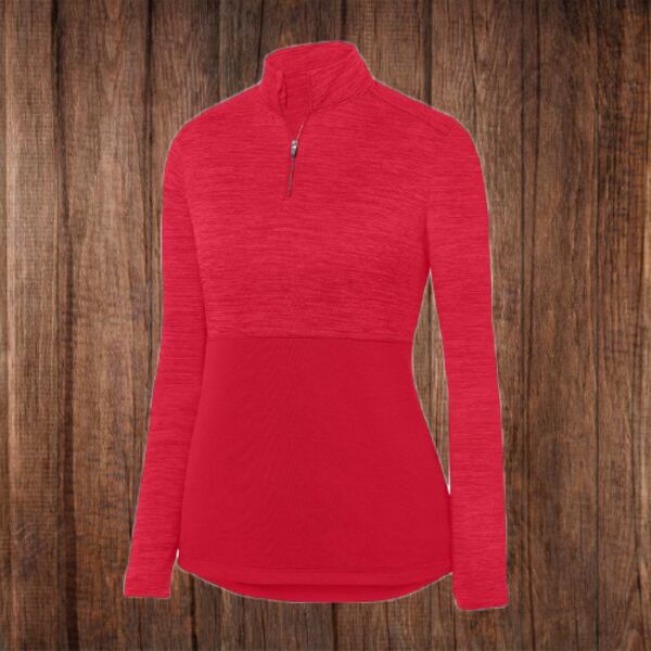 2909 Ladies Shadow Tonal Heather 1/4 Zip Pullover Thumbnail